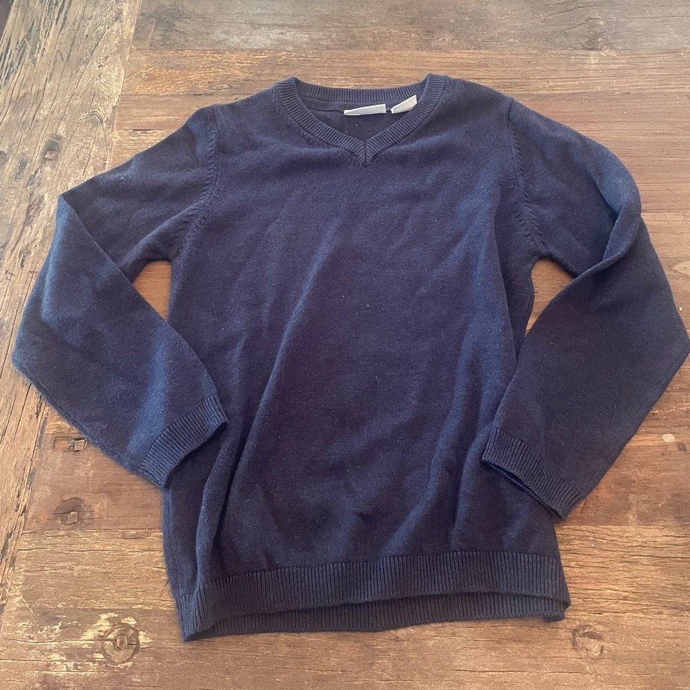 Mango Boys Blue V-Neck Sweater